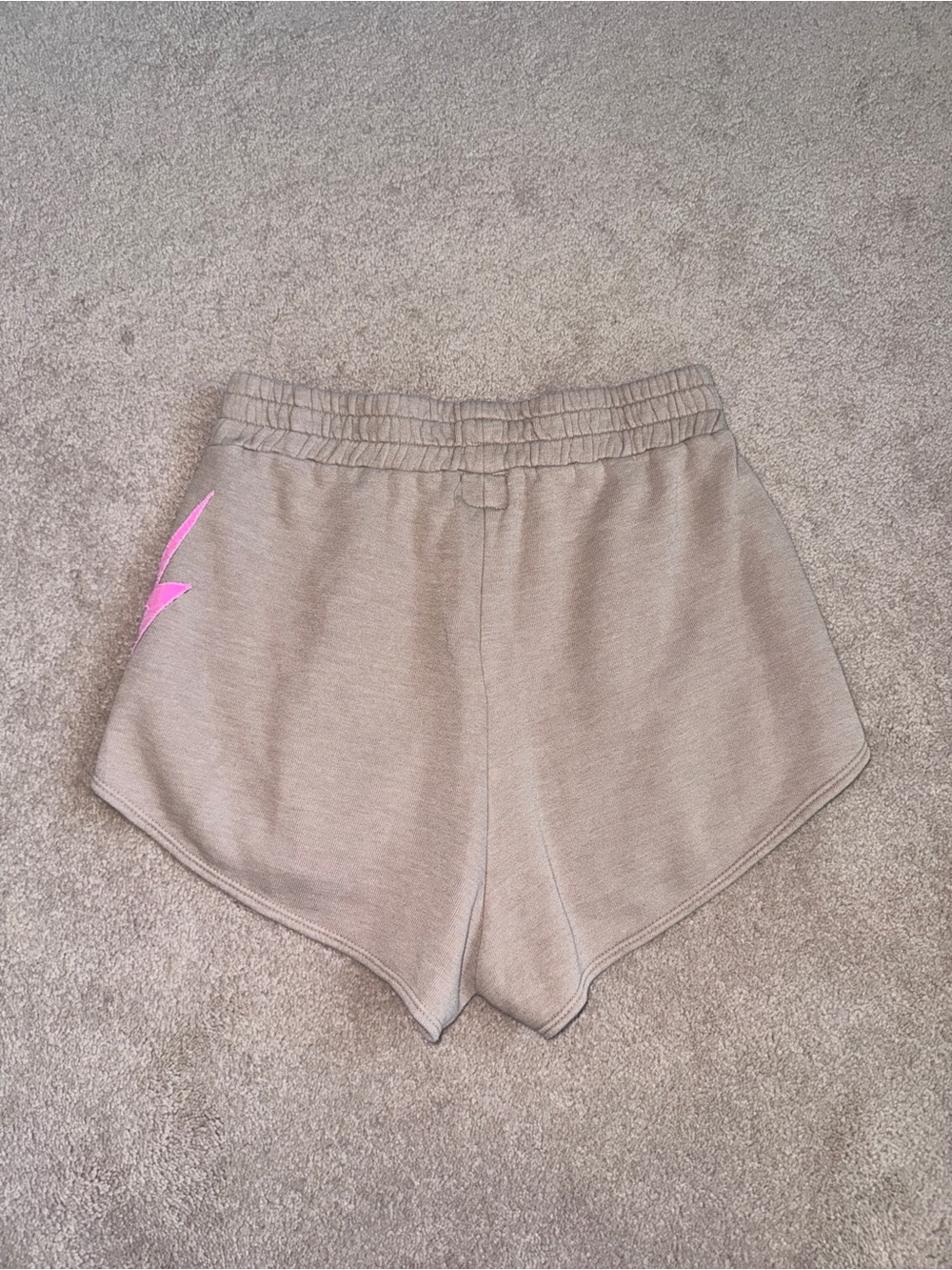 Aviator Nation Beige Terry Shorts with Rainbow Logo - Picture 4 of 8